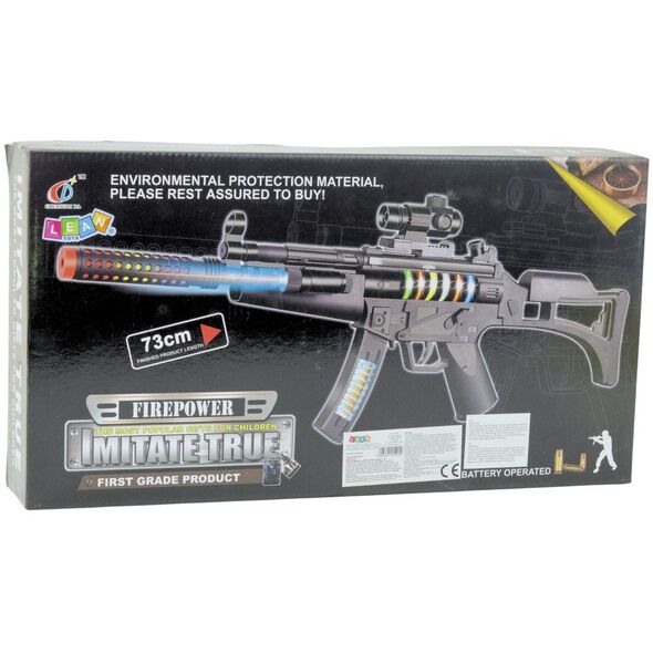 Karabin Zabawkowy Dla Dzieci Świetlno Dźwiękowy 73cm