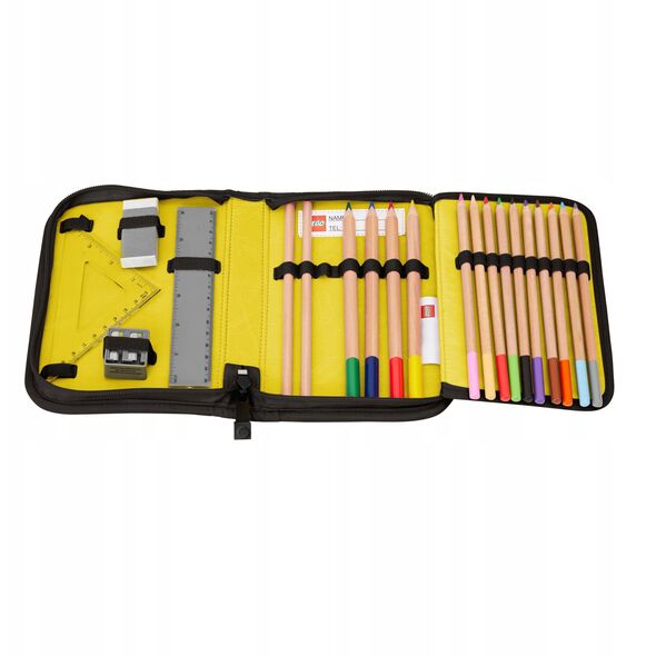 LEGO Bricks Pencil Case With Content 20085-2511 Czarne One size