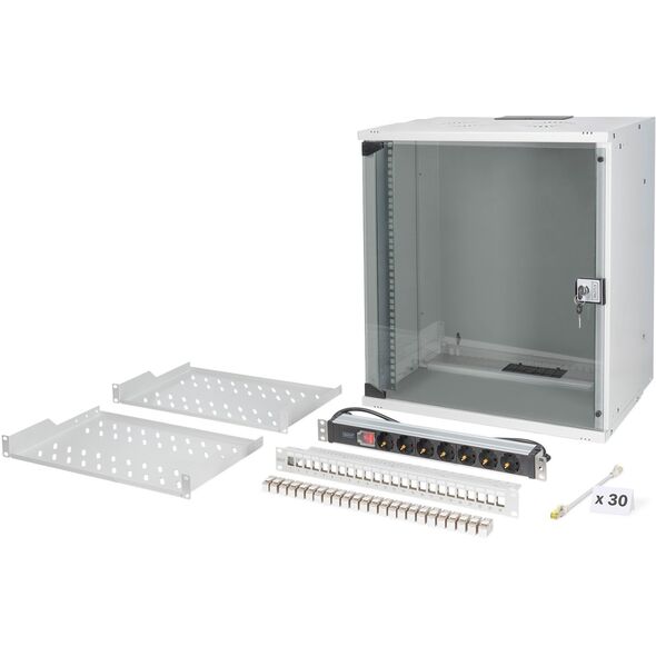DIGITUS Netzwerk-Set 483 mm (19") - 12HE, 540x400 mm (BxT)we