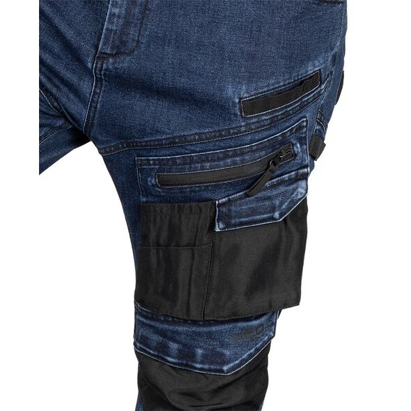 Spodnie robocze DENIM, wzmocnienia Oxford, granatowe, rozmiar M