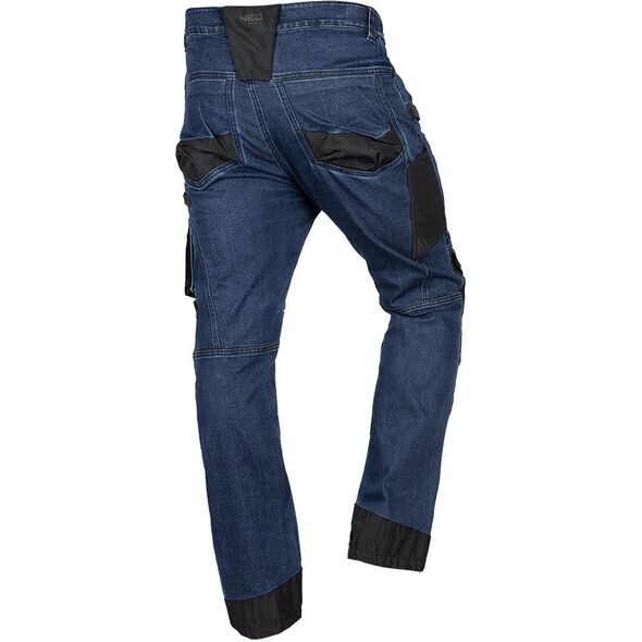 Spodnie robocze DENIM, wzmocnienia Oxford, granatowe, rozmiar M