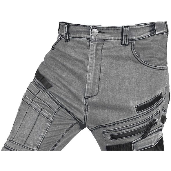 Spodnie robocze DENIM, wzmocnienia Oxford, szare, rozmiar M