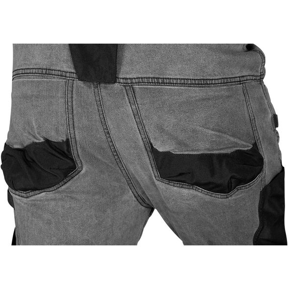 Spodnie robocze DENIM, wzmocnienia Oxford, szare, rozmiar M