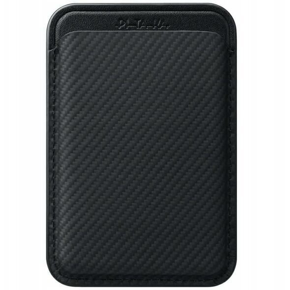 Portfel magnetyczny PITAKA Woven Wallet MagSafe do telefonu czarno szary