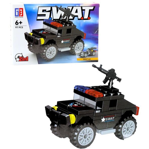 Klocki Konstrukcyjne Pojazdy Środki Transportu SWAT 2w1 92-117 el.