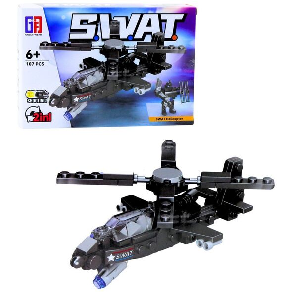 Klocki Konstrukcyjne Pojazdy Środki Transportu SWAT 2w1 92-117 el.