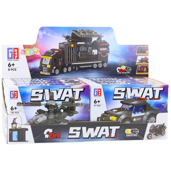 Klocki Konstrukcyjne Pojazdy Środki Transportu SWAT 2w1 92-117 el.
