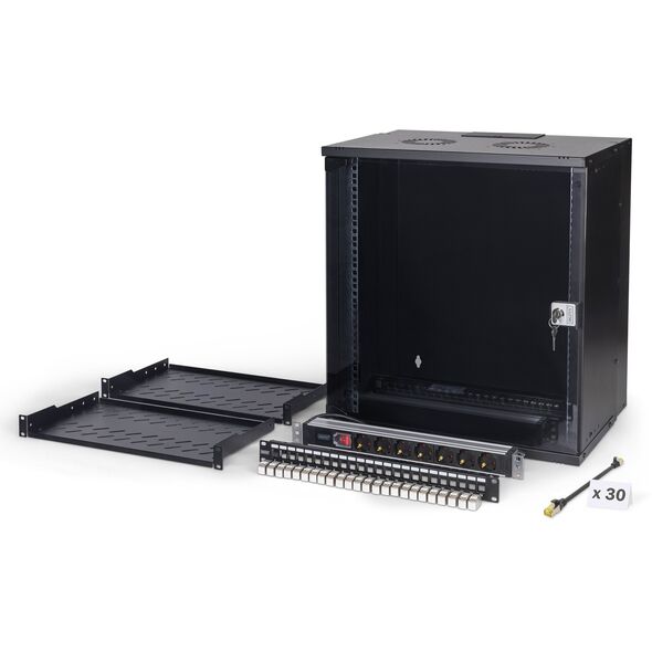 DIGITUS Netzwerk-Set 483 mm (19") - 12HE, 540x400 mm (BxT)sw