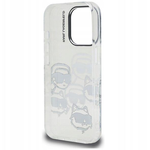 Etui Karl Lagerfeld IML Multi K&C Head Pattern do iPhone 16 Pro Max przezroczysty