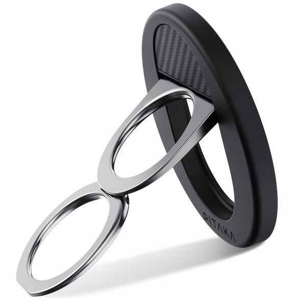 Uchwyt magnetyczny PITAKA MagEZ Grip 3 MagSafe do telefonu czarno szary