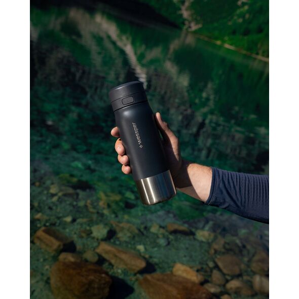 Butelka filtrująca Wessper B2 STAINLESS STEEL Actitex™ 700ml Black (WES276-700-BK_K)