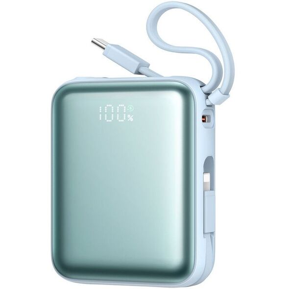 Powerbank Joyroom JR-PBF27 22,5W 10000mAh z dwoma wbudowanymi kablami - niebieski