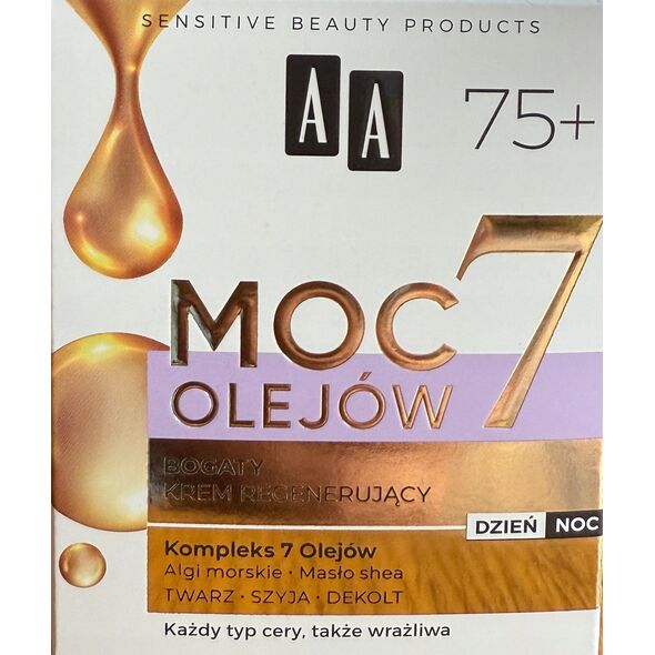 AA MOC 7 OLEJÓW Krem 75+ regenerujący 50ml