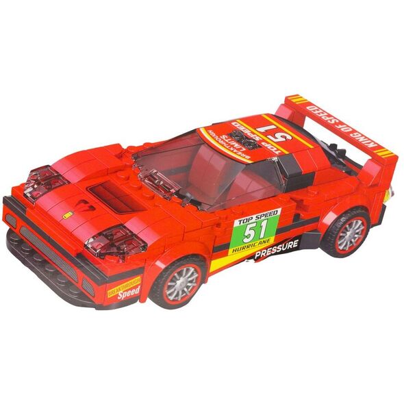 Klocki Konstrukcyjne Auto Robot 2w1 Czerwony Napęd 329 el.