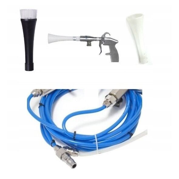 Pistolet pneumatyczny "Tornado" od czyszczenia tapicerki samochodowej z akcesoriami