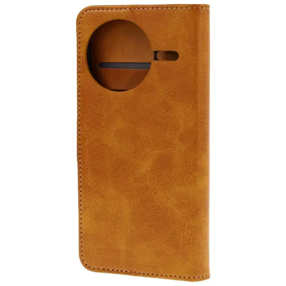 Etui z klapką Bizon Case Pocket do Xiaomi POCO F7 Pro / F7 Ultra brązowe
