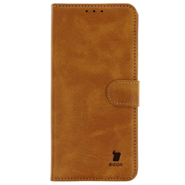 Etui z klapką Bizon Case Pocket do Xiaomi POCO F7 Pro / F7 Ultra brązowe
