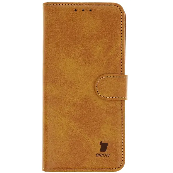 Etui z klapką Bizon Case Pocket do Google Pixel 9a brązowe