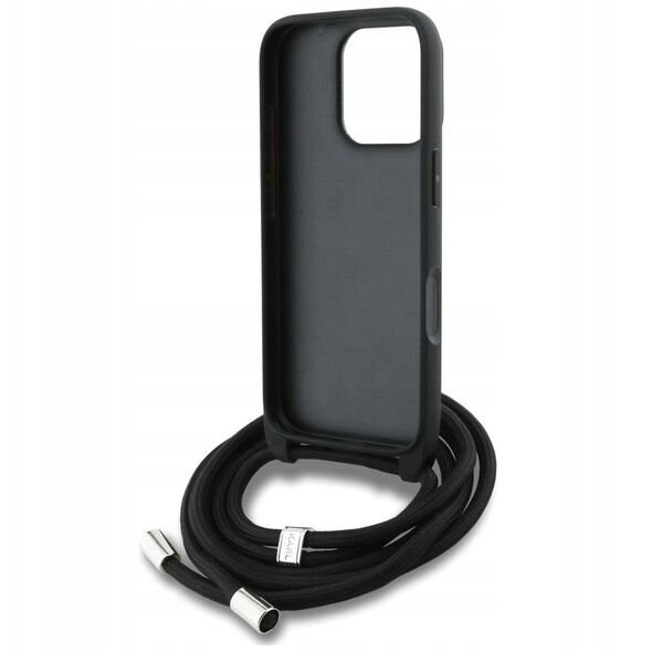 Etui Karl Lagerfeld Crossbody Grained Pattern & Logo do iPhone 16 Pro Max szary