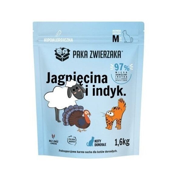 Paka Zwierzaka Jagnięcina z indykiem "M" 1,6kg