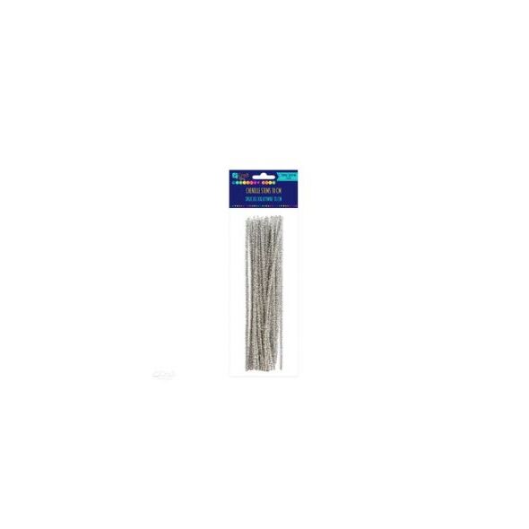 DP Craft Druciki kreatywne 30 cm srebrne, 25 sztuk. KSDR-031