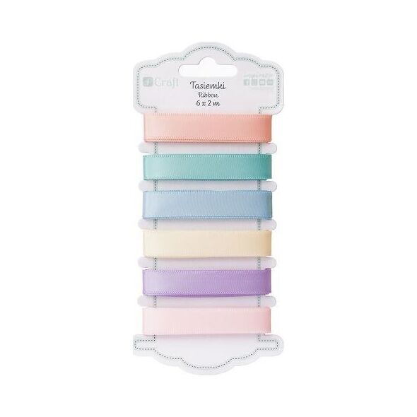Dalprint Tasiemki satynowe DPCRAFT Pastels 6 x 2m Dalprint