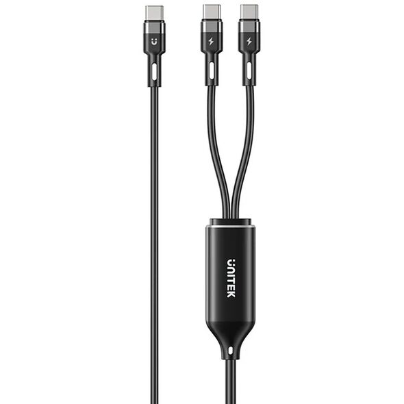 Unitek Kabel 2w1 USB-C PD 100W silikonowy 1,8 m