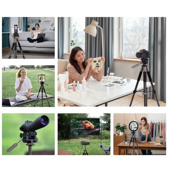 Statyw Fotograficzny Foto 190cm 4kg Uchwyt Na Telefon + Pilot / K&f Kf09.155