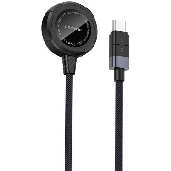 Ładowarka bezprzewodowa Foneng W02 do zegarka Apple Watch 2.5W, 1m (czarna)