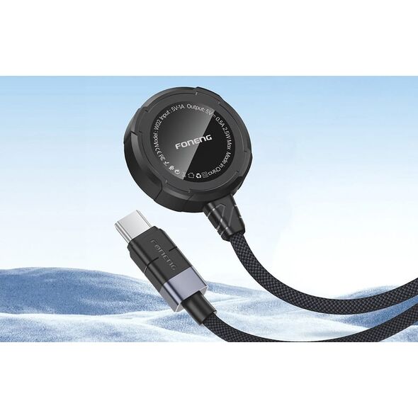 Ładowarka bezprzewodowa Foneng W02 do zegarka Apple Watch 2.5W, 1m (czarna)