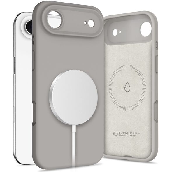 Etui Tech-Protect Silicone MagSafe do Apple iPhone 17 Air Stone Grey