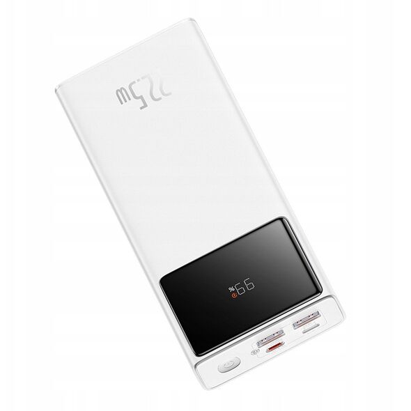 Powerbank Baseus EnerFill FP41 30000mAh 22.5W z kablem Baseus Simple USB-A - USB-C 3A 30cm - biały