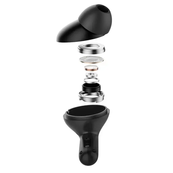 Bezprzewodowe słuchawki dokanałowe Spigen SA2400 ANC In-ear Earphone Black