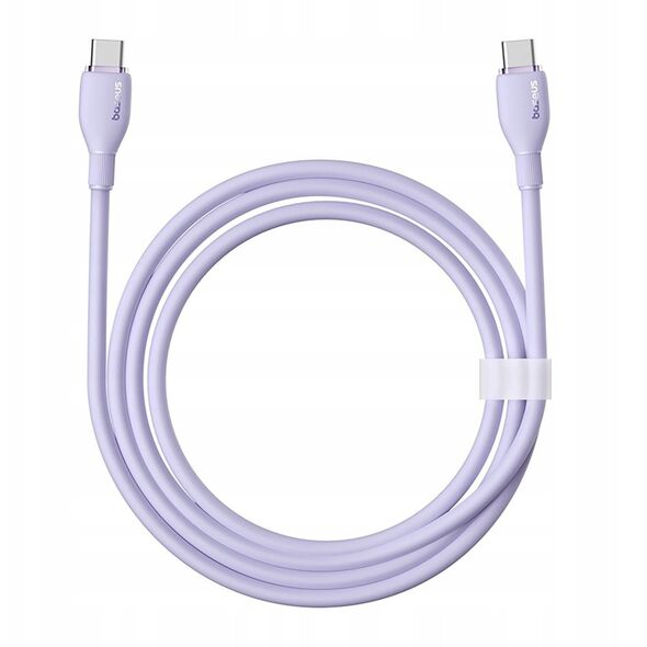 Kabel Baseus Pudding 100W USB-C - USB-C 2m - fioletowy