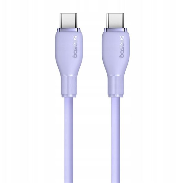 Kabel Baseus Pudding 100W USB-C - USB-C 2m - fioletowy