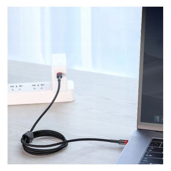 Kabel Baseus Cafule 100W PD2.0 USB-C - USB-C 2m - szaro-czarny