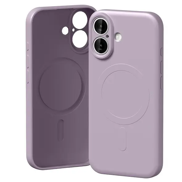Etui Mercury Semi-Silicone MagSafe do iPhone 17 lawendowa szarość