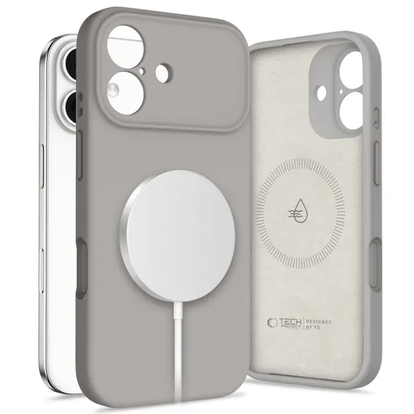 Etui Tech-Protect Silicone MagSafe do Apple iPhone 17 Stone Grey