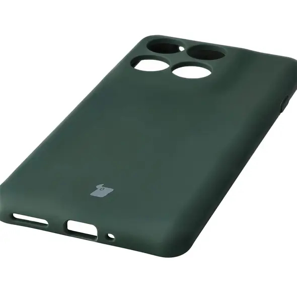Silikonowe etui Bizon Soft Case do Motorola Edge 60 Pro ciemnozielone