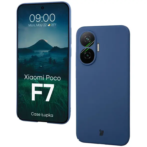Etui Bizon Case Łupka do Xiaomi POCO F7 niebieskie