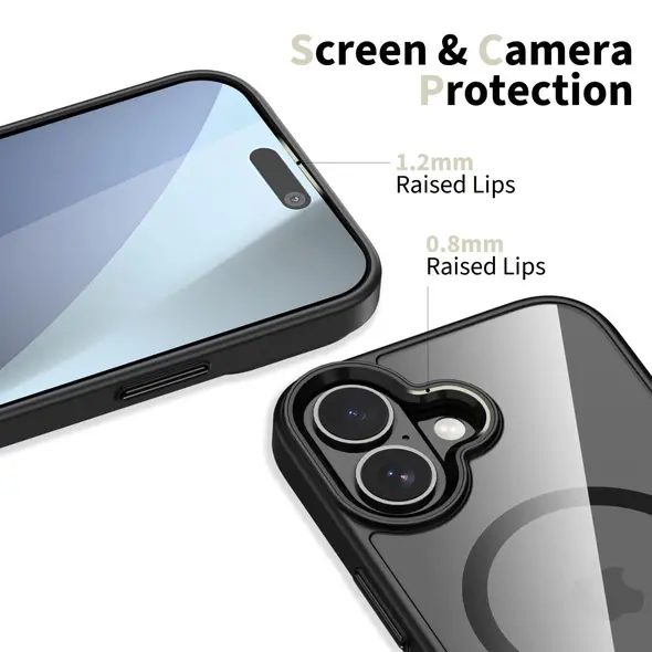 Etui Tech-Protect MagMat MagSafe do Apple iPhone 17 Black/clear