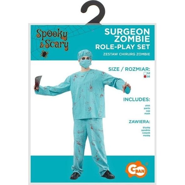 Strój dla dorosłych Chirurg Zombie rozm. 56 EDUKAMP