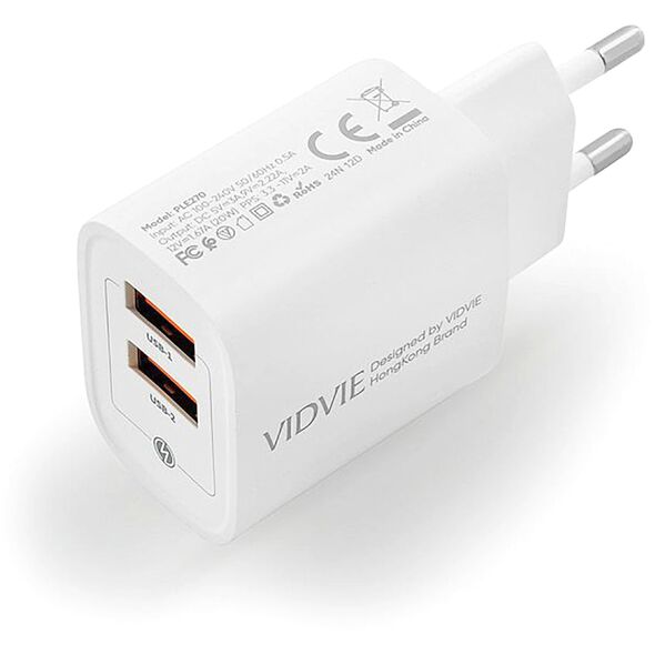 Ładowarka sieciowa 2xUSB 2400 mA