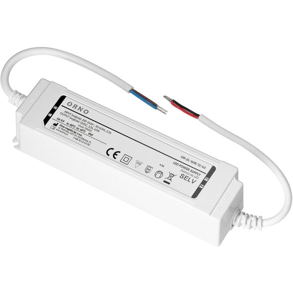 Zasilacz LED IP67, hermetyczny, 12V, 40W, plastikowa obudowa