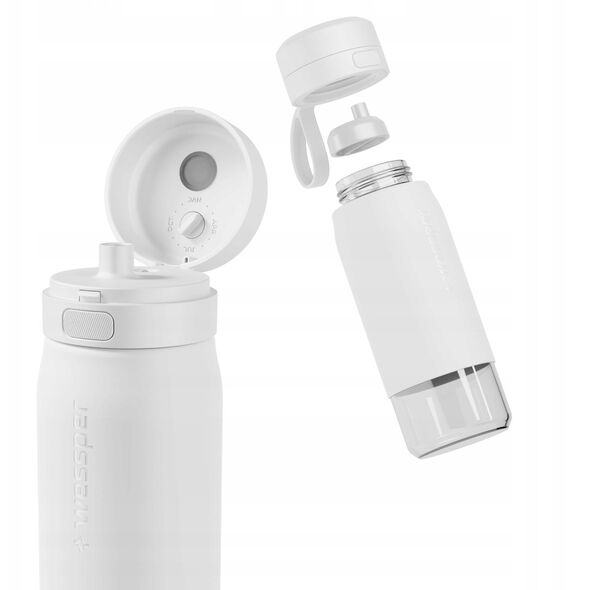 Butelka filtrująca Wessper B2 GLASS Actitex™ 500ml White (WES270-500-WH_K)