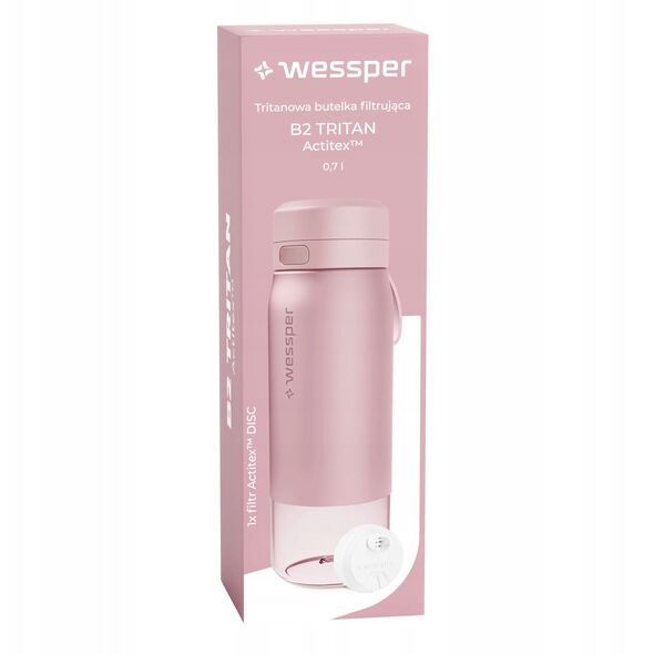 Butelka filtrująca Wessper B2 TRITAN Actitex™ 700ml Pink (WES273-700-PK_K)