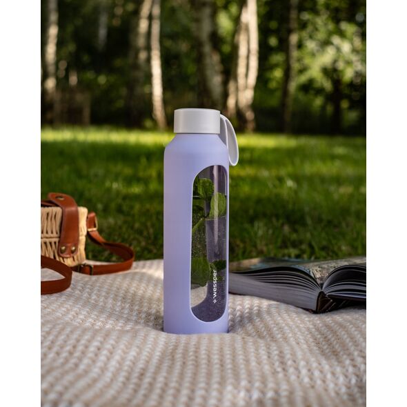 Szklana butelka Wessper B1 Borosilicate 500ml Lavender (WES260-500-VI-NEW)