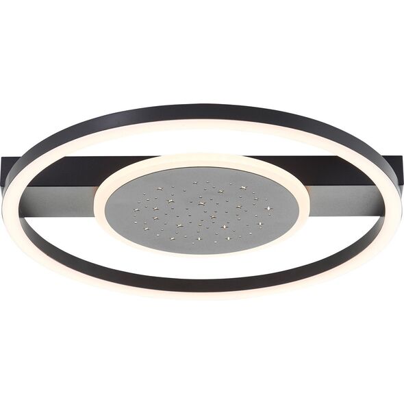 Ceiling LED lamp BRILLIANT RENO, 26W, 2400 lm, 3000K, black, 6.5 x 39.5 x 39.5 cm