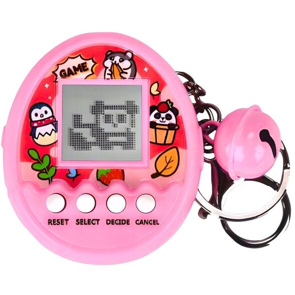 Tamagotchi Pet Egg Gra Elektroniczna 168W1 Brelok Z Dzwoneczkiem Różowa LEAN TOYS