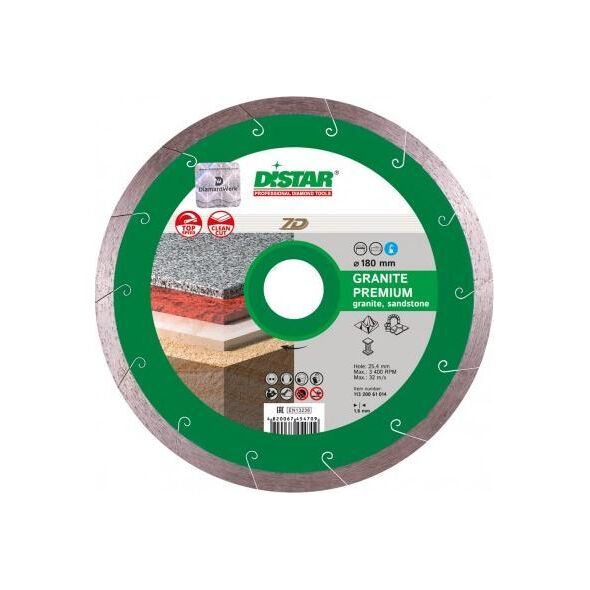 Di-Star TARCZA DIAMENTOWA DISTAR 250x1,6x8,5x25,4 Granit Premium